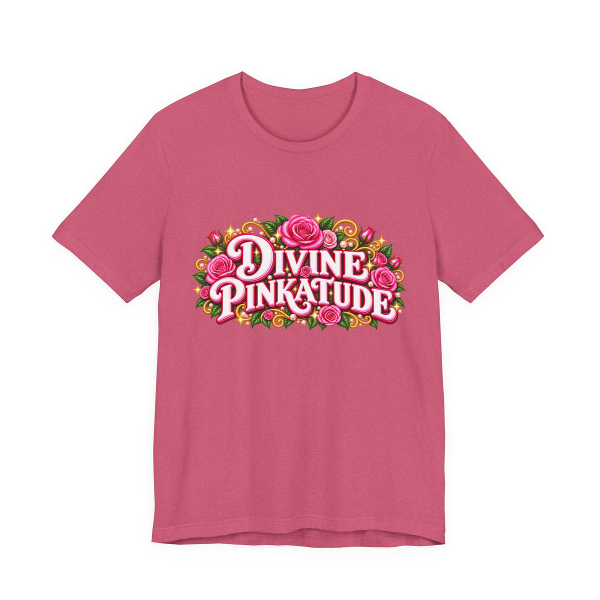 Divine Pinkatude (Pink Attitude) Short Sleeve Tee Crew-Neck