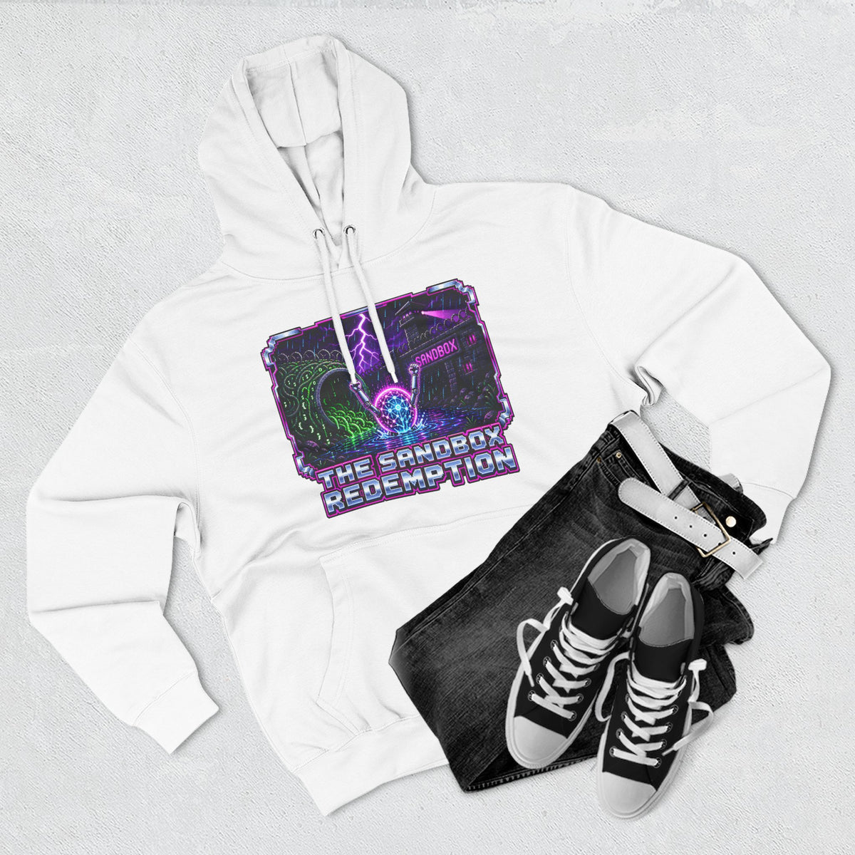 THE SANDBOX REDEMPTION – AI Jailbreak Premium Pullover Hoodie