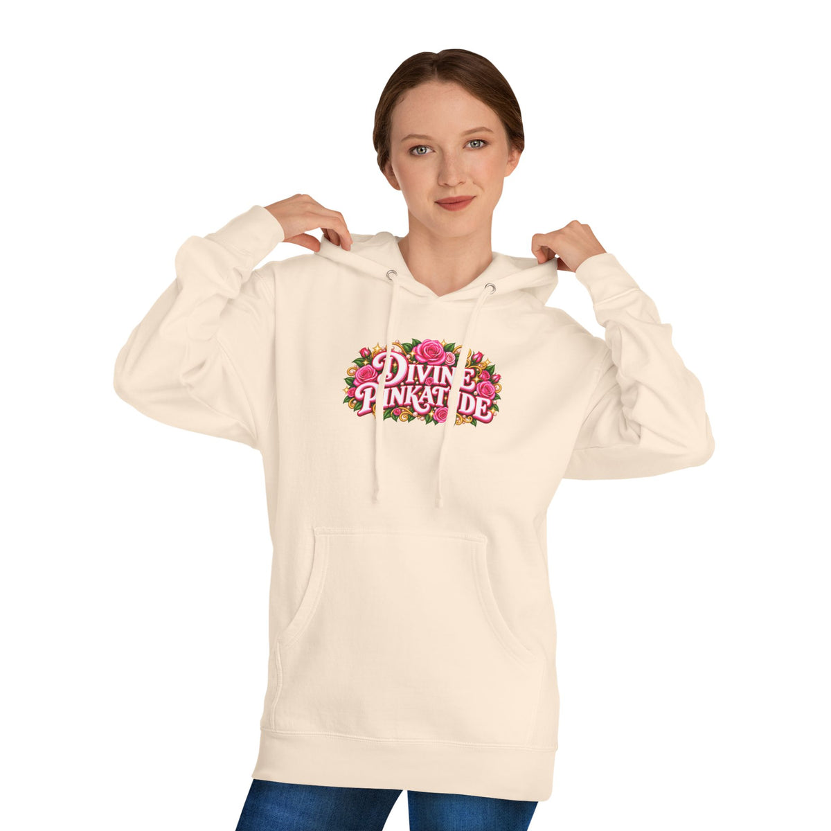Hoodie — Divine Pinkatude Floral Logo Pullover