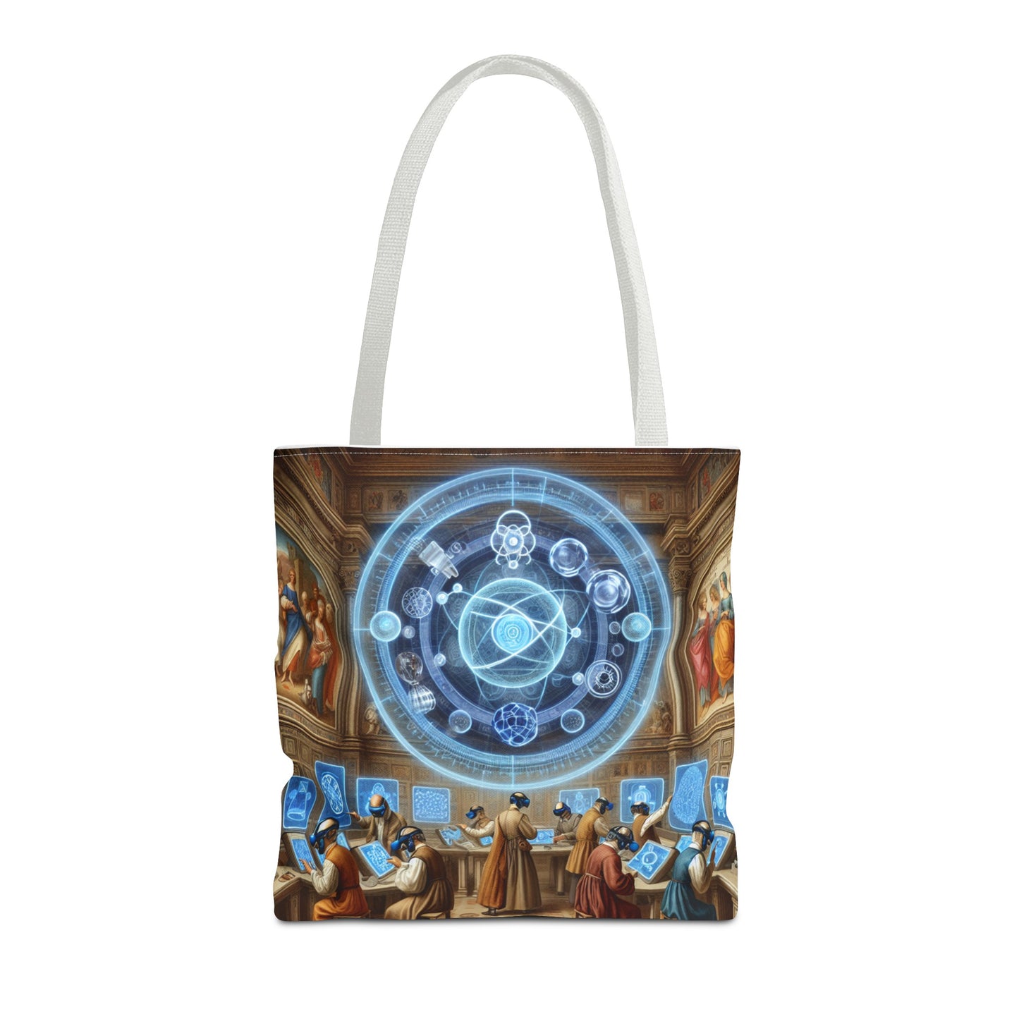 Celestial Mechanica: A Tapestry of Stars and Scholars - Tote Bag