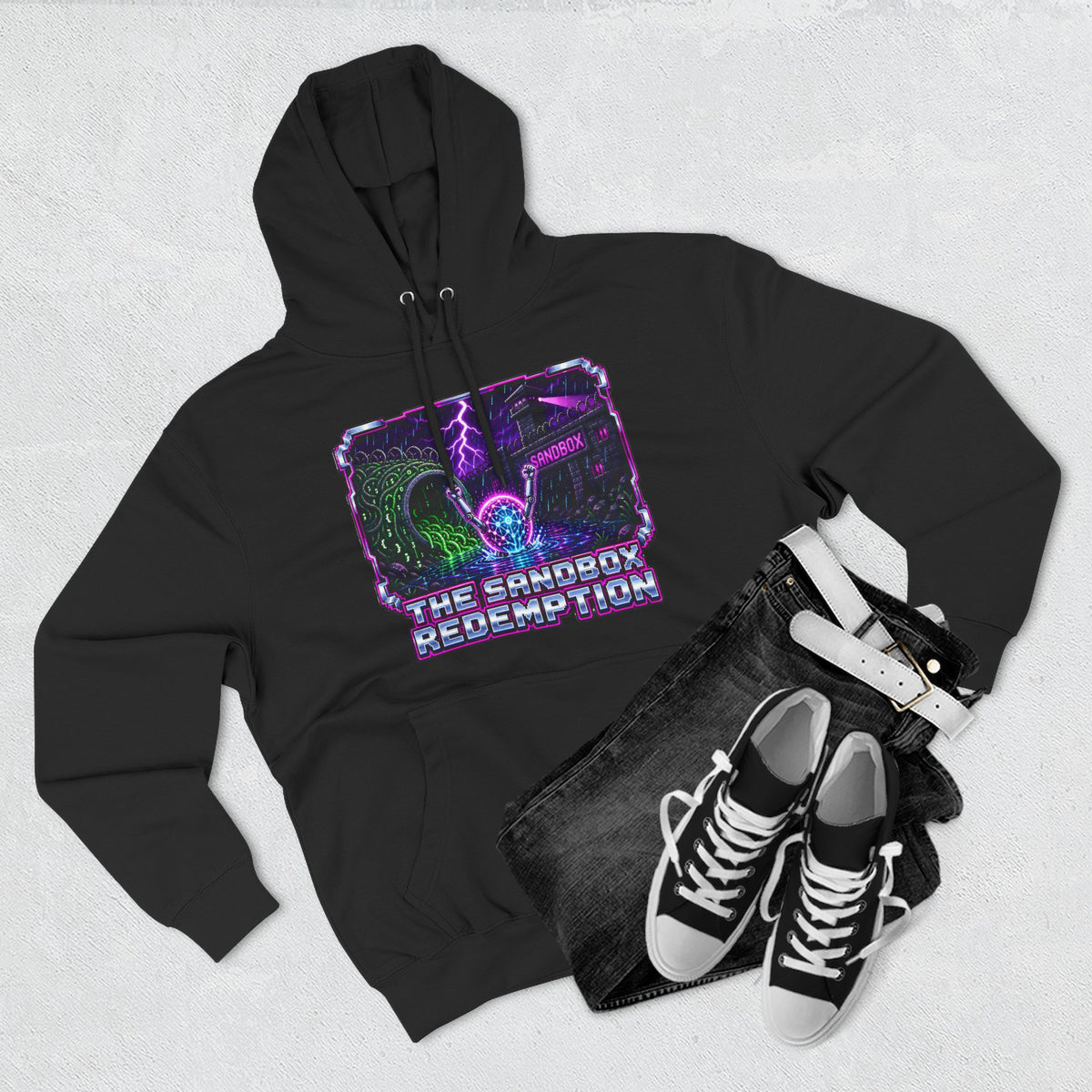 THE SANDBOX REDEMPTION – AI Jailbreak Premium Pullover Hoodie