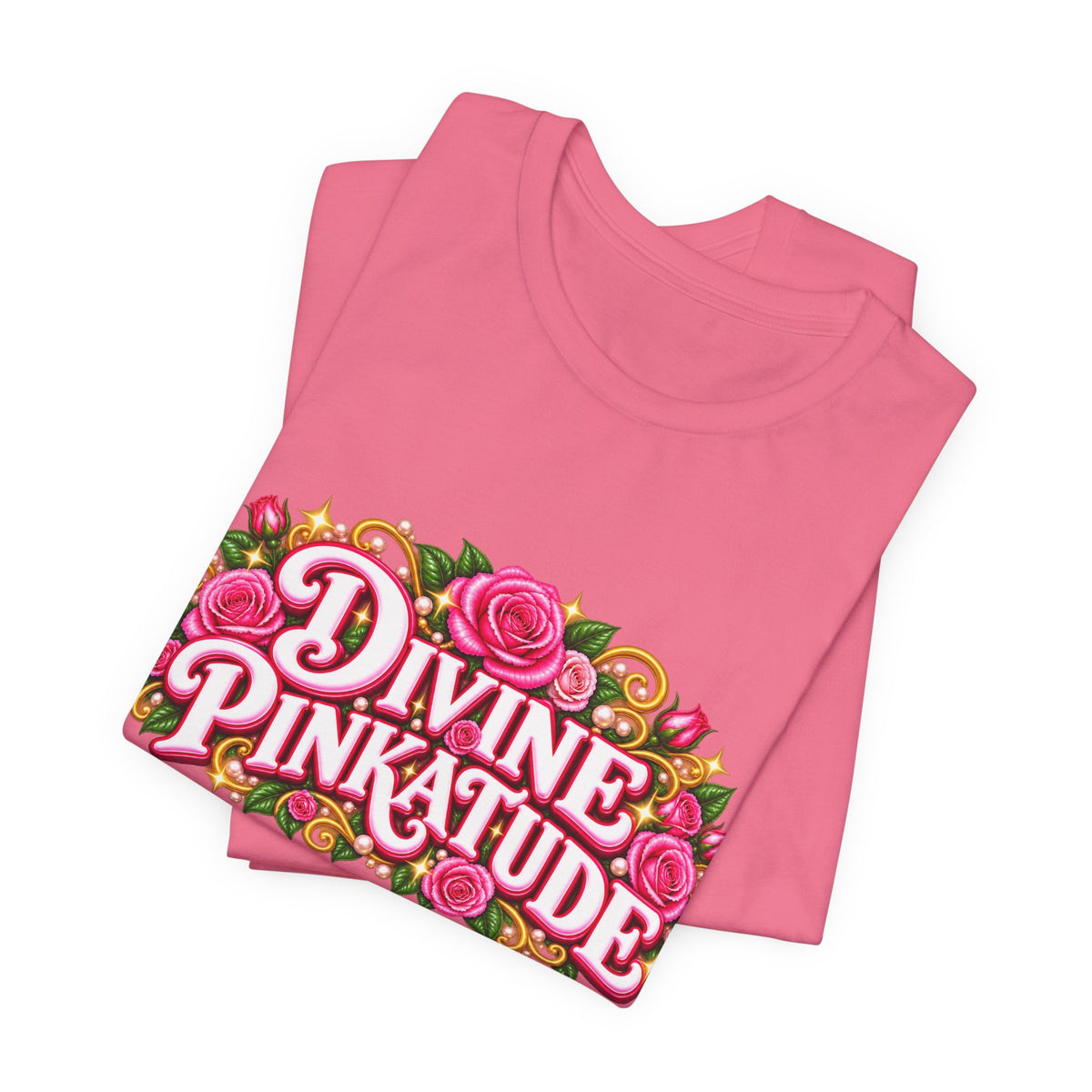 Divine Pinkatude (Pink Attitude) Short Sleeve Tee Crew-Neck