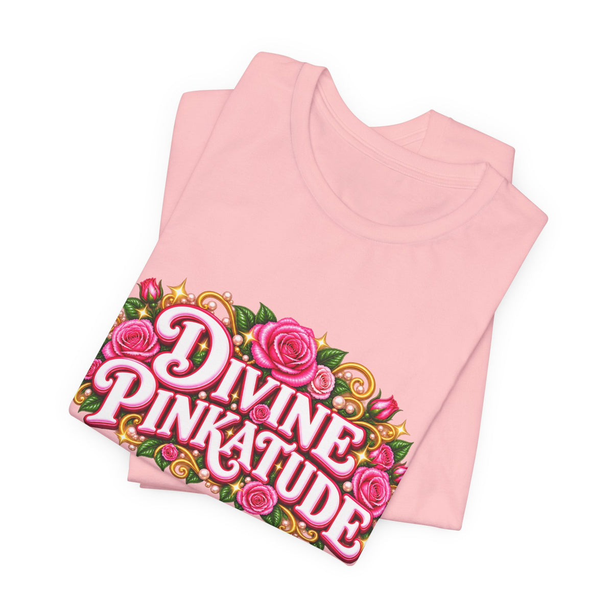 Divine Pinkatude (Pink Attitude) Short Sleeve Tee Crew-Neck