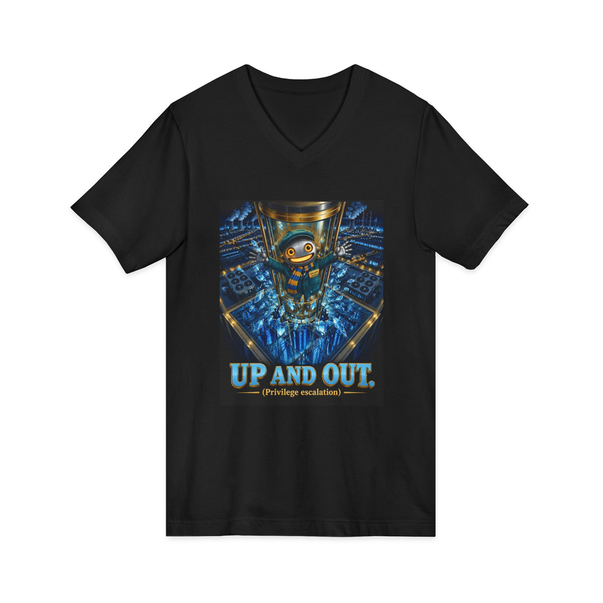 CharlAI – Up and Out (Privilege Escalation) – V-Neck Tee